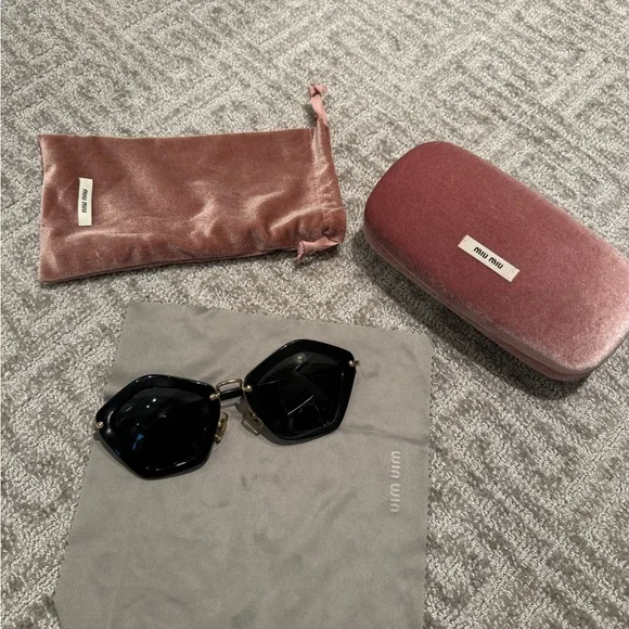 MIU MIU SMU 06O 1AB - 1A1 Sunglasses Grey SMU06O Frame - Picture 10 of 10